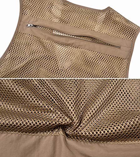 Image of Mens Outdoor Fishing Vest Safari Travel Photography Vests Jacket Multi Pocket