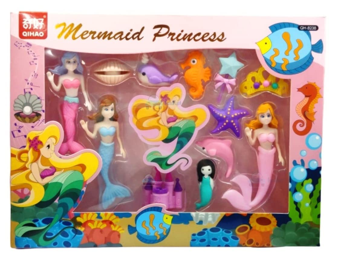 Kids School Stationary Kit for Kids Stationary Items for Girls Erasers Set Stationary Gift for Kids, Birthday Return Gifts for Kids (Mermaid Princess) (B09X3C7B5X) Amazon Price History, Amazon Price Tracker