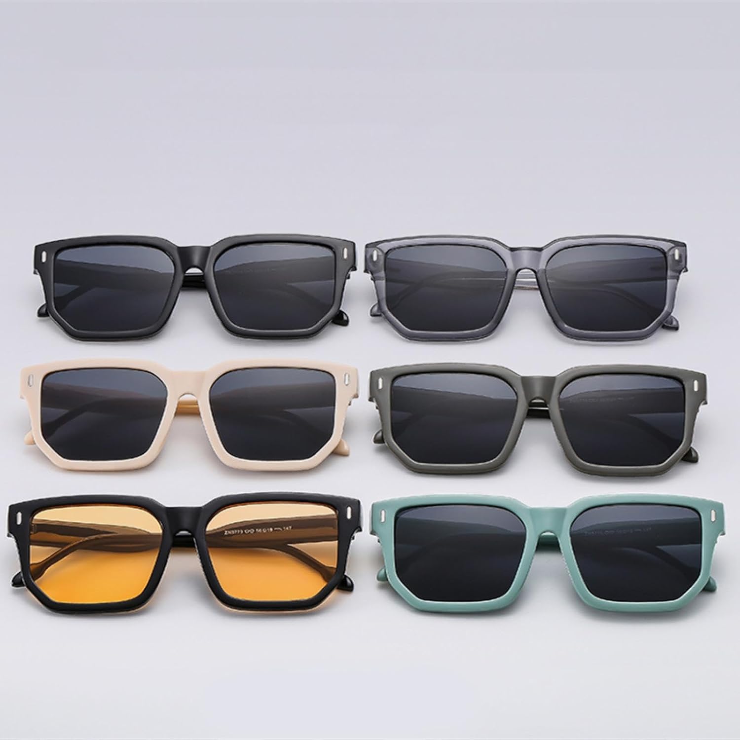 Fashion Trendy Large Frame Sunglasses Retro Eyeglasses Wide Edge Lens Leg