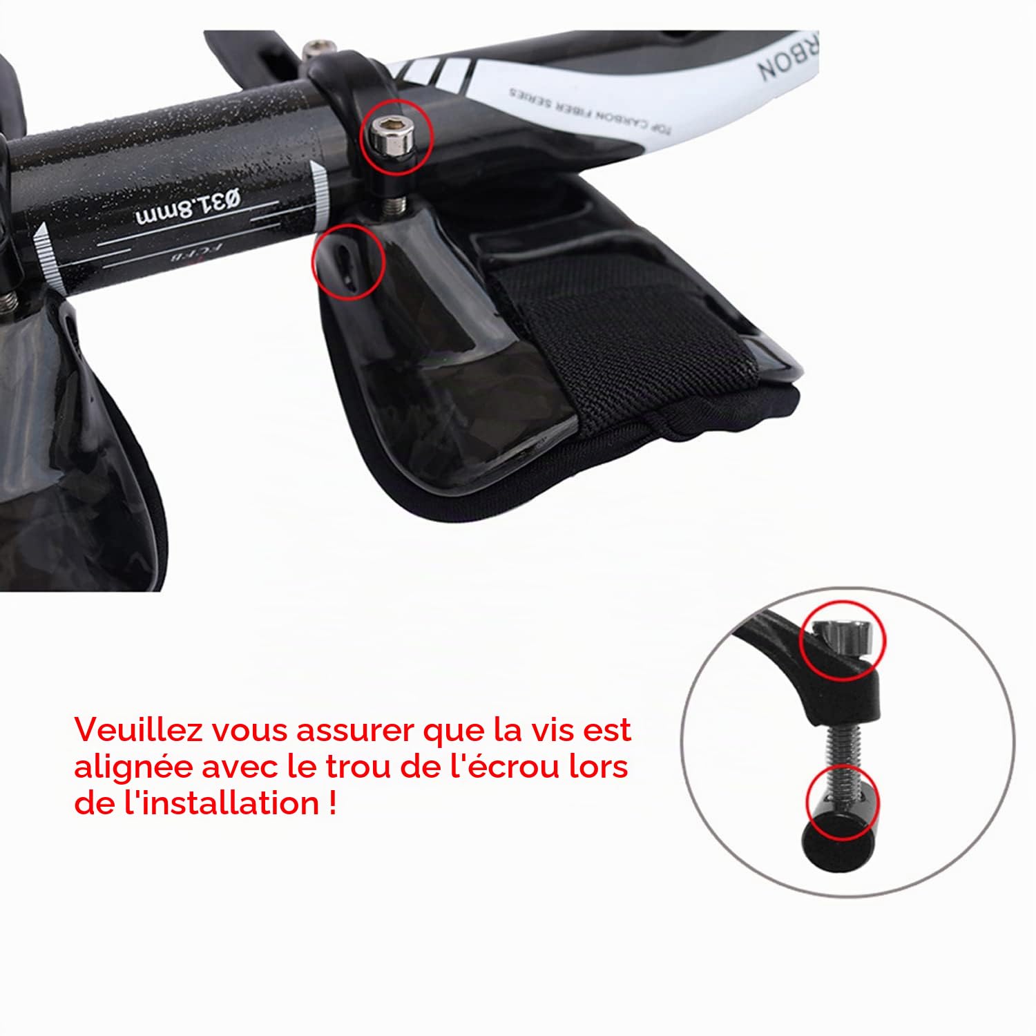 PLATT Triathlon Guidon 3K Carbon Repos Vélo Prolongateur Aero Bar Tri Barres pour VTT Cyclisme Vélo Route,31,8mm