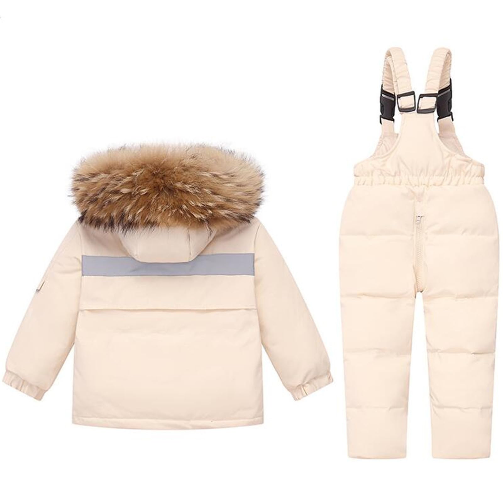 Traje de esquí para bebé, niña, niño, juego de ropa de invierno para niños, traje de esquí de dos piezas + traje de pantalón de esquí, resistente al viento, cálido traje de nieve, chaqueta de plumón,