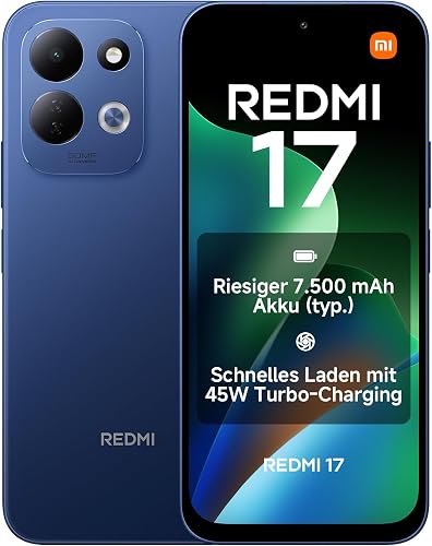 XIAOMI REDMI 17, Smartphone 4+256 Go, Bleu, Batterie 7500…
