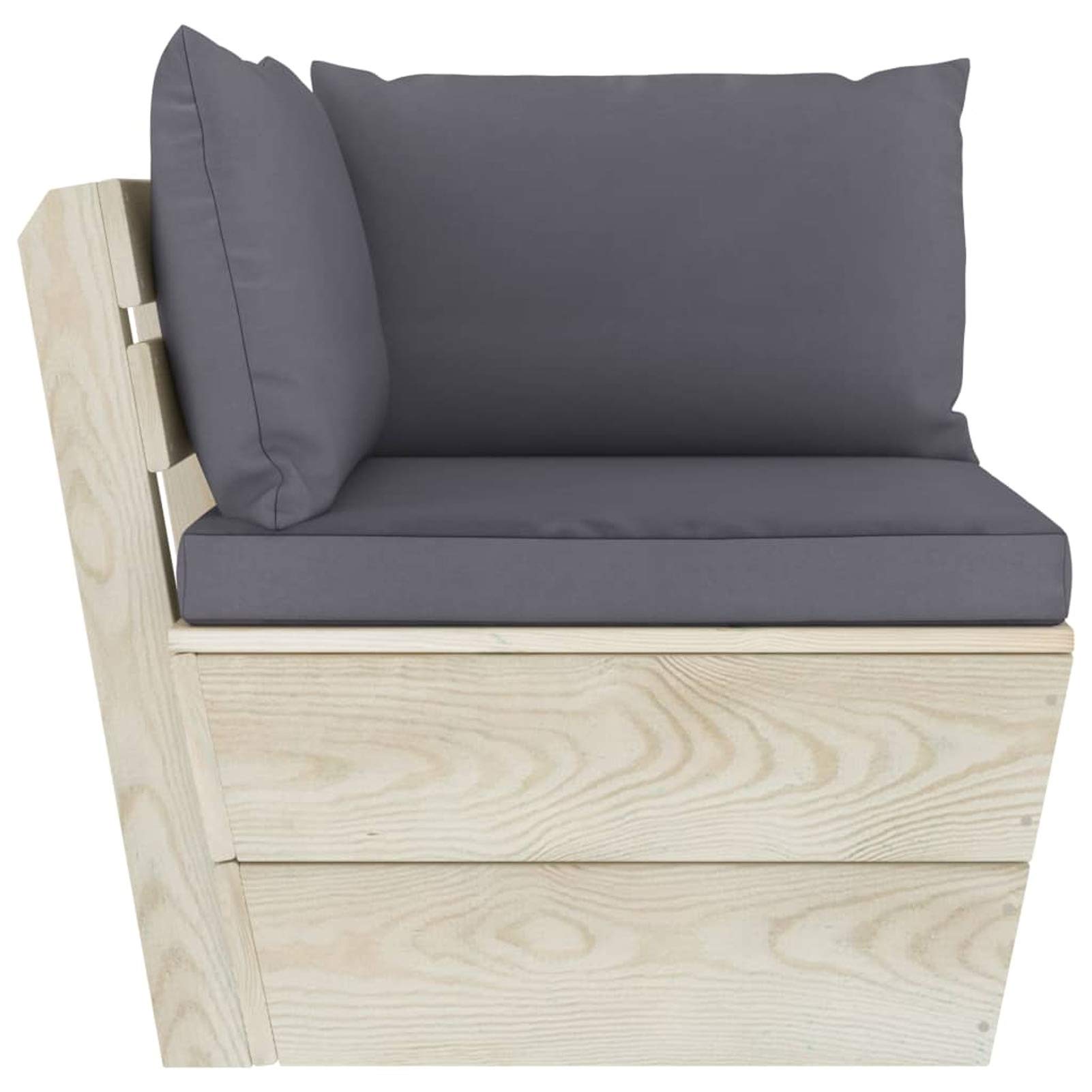 Sofá de palets de jardín 2 plazas con Cojines Madera de Abeto palets terraza Exterior Sofa terraza Exterior Muebles de jardín de Palet Sofa de Jardin - 3063384