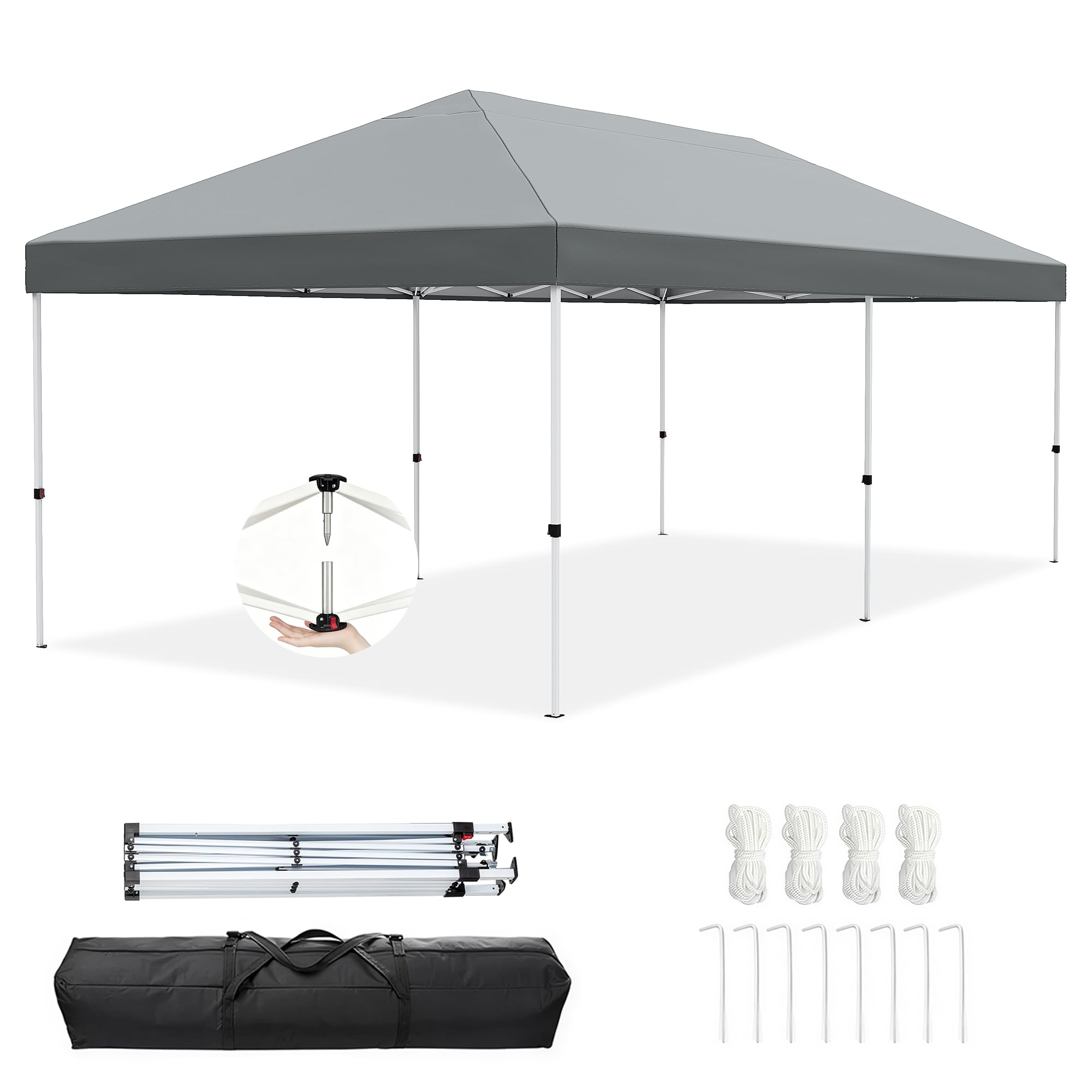 Hawthyhome Pavillon 3x3 Wasserdicht Stabil, Faltpavillon mit 4 Seitenteilen, Pop Up Pavillon,UV Schutz Pavillion,Partyzelt Gartenpavillon für Garten, Camping