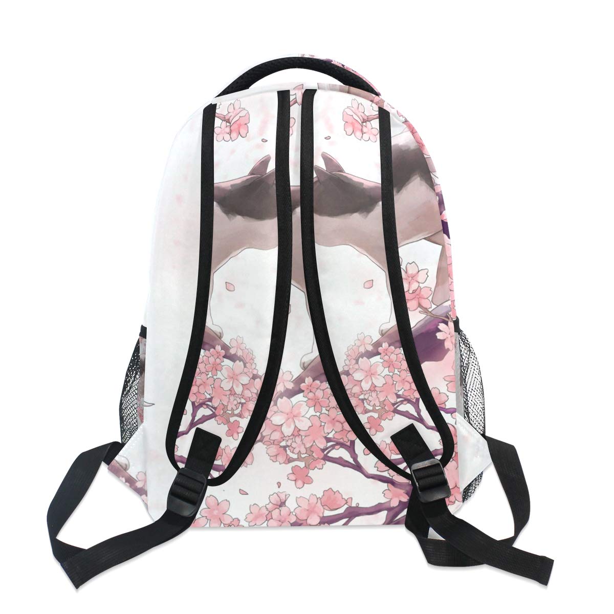 Chat Debout sur Le Sac à Dos d'école de Cerisier pour Le Sac de Voyage de Sac de Voyage d'enfants de Filles de garçons
