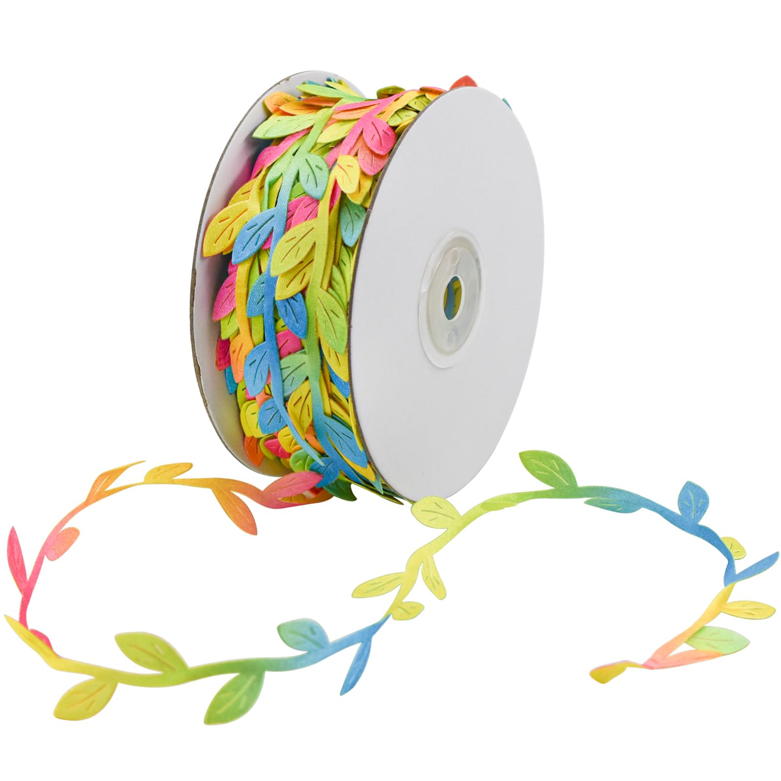 Leaf Ribbon, Green Leaf Ribbon Trim, Silk Christmas Vine Ribbon, Decoration, Wedding, Party Decoration, Wreath Making, Gift Wrapping, Gift, Wedding, Handmade, Home Decoration, Interior