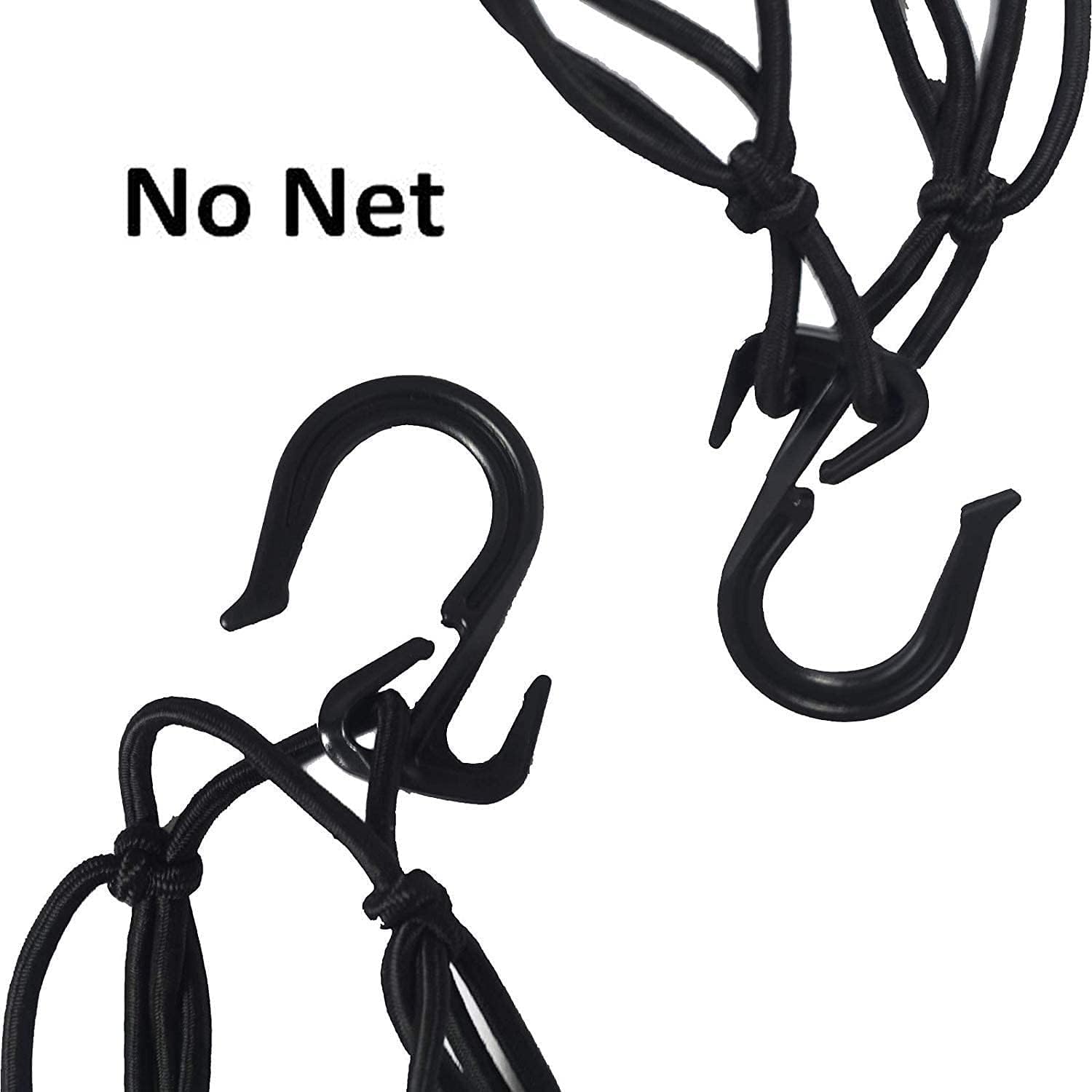 Pack of 30 Nylon Shock Cord Bungee Rope Hooks,Bungee Cord Cargo Net Hook to Make Your Own Bungee Cords for Kayak,Boat,Motorcycle,SUV,Truck Bed Car Rear Cargo Storage Organizer Net