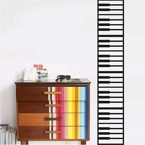 Miniatura 2 de BIBITIME 4 calcomanías de pared para teclado de piano de bricolaje, teclas creativas de instrumentos musicales, calcomanías de vinilo para música,
