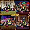 9FT Halloween Inflatables Decoration Outdoor, Pumpkin Inflatable Outdoor Decoration with LED Light, Halloween Inflatables Outdoor Decorations Blow up Pumpkin for Holiday Party Lawn Yard Garden Decor