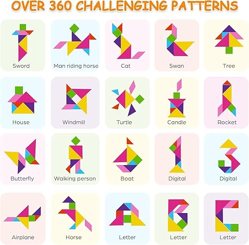 Miniatura 5 de FOOZZILLA Tangram Puzzle - Juegos para niños  Bloques magnéticos para viajes por carretera Essentials Kids  Material EVA premium  Diseño divertido y