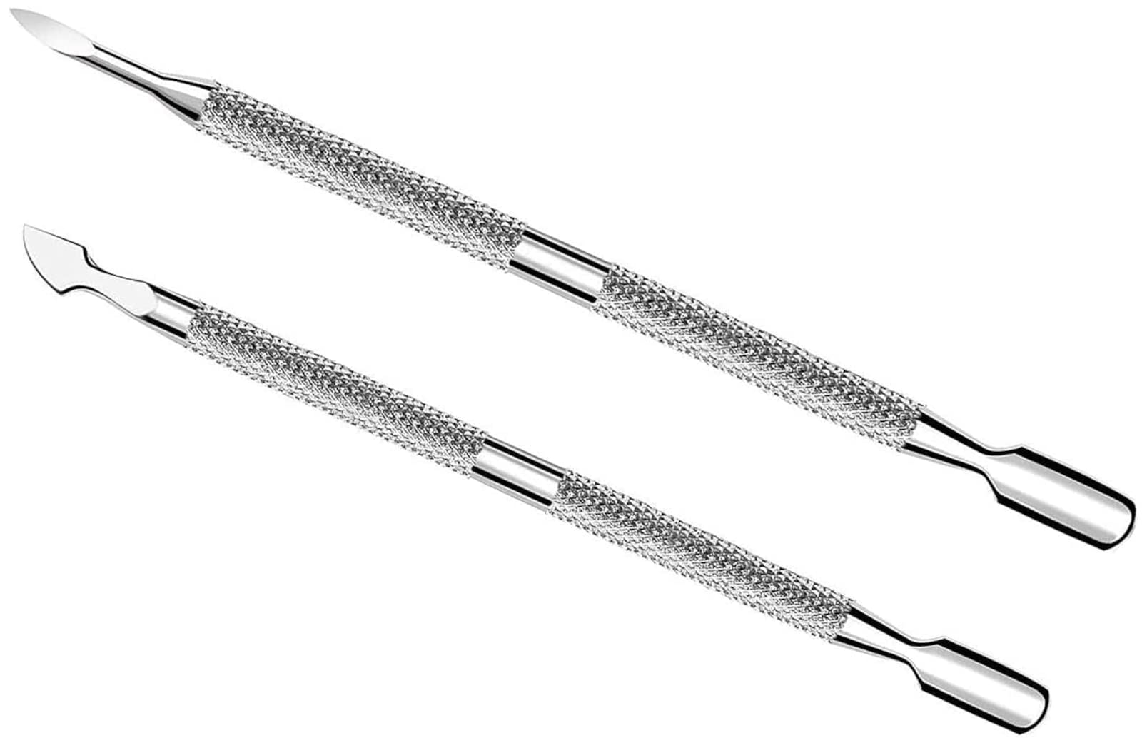 20x Nagelpflege 3er Maniküre Set Nagelhautschieber Nagelhautzange und Nagelhautschere aus Edelstahl für Ihre Maniküre und Pediküre Silber (20x 3er Set)
