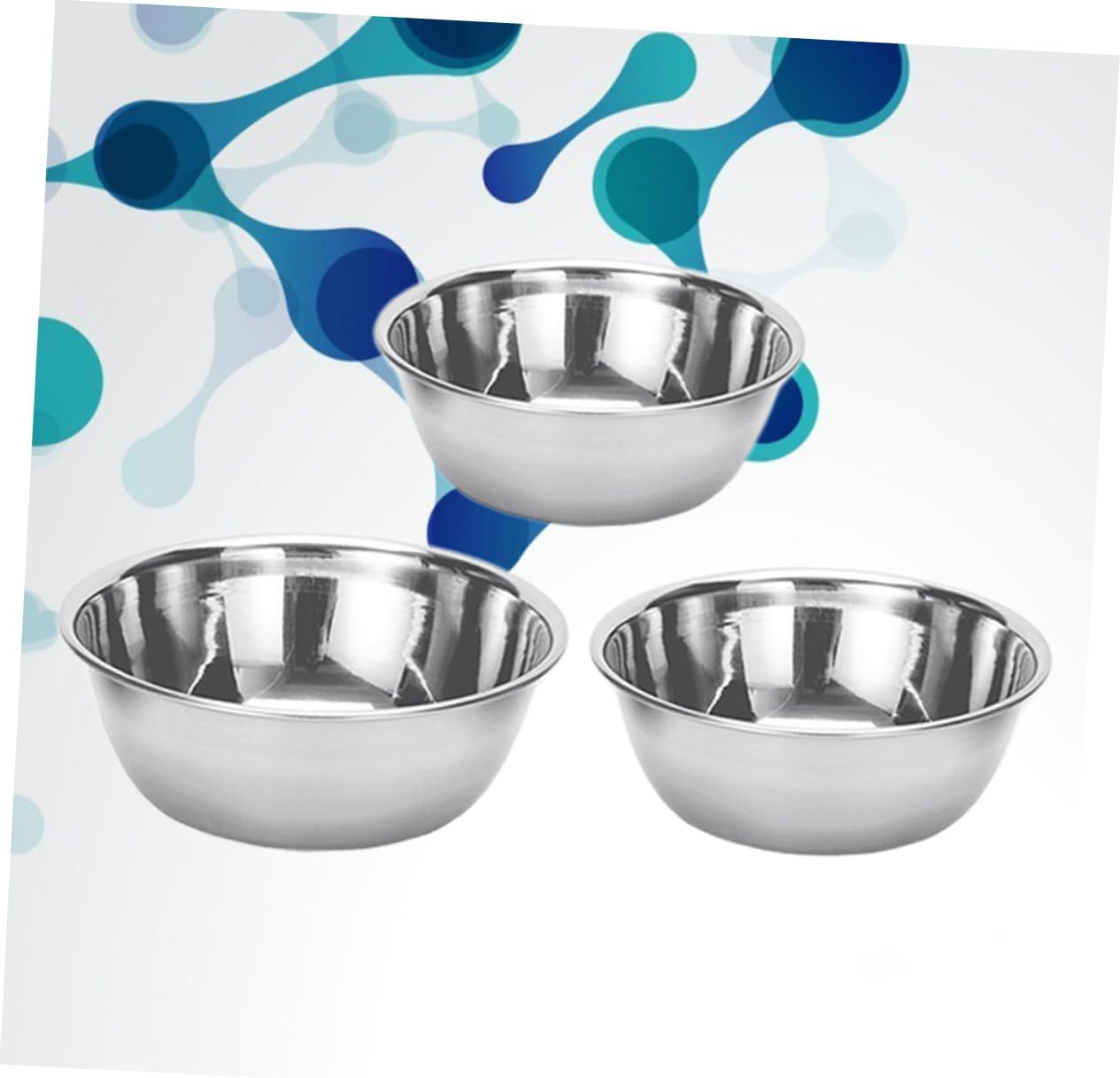 3pcs Stainless Steel Treatment Bowls Iodine Bowls for Salons Labs Home Use Easy to Clean Multipurpose