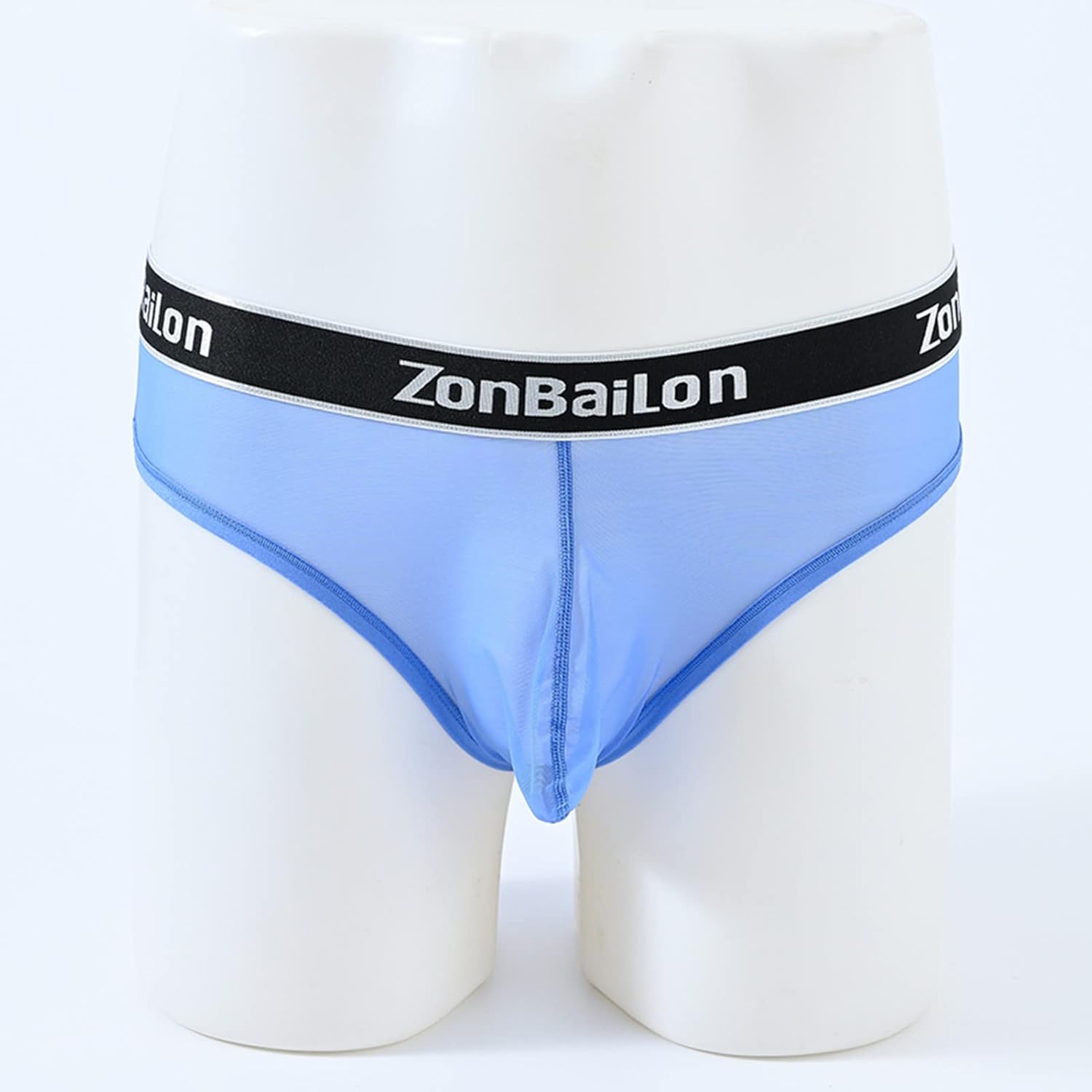 ZONBAILON Men’s Bulge Enhancing Transparent Underwear See Through Mesh Big Ball Pouch Sexy Underwear Briefs Pack - Image 3