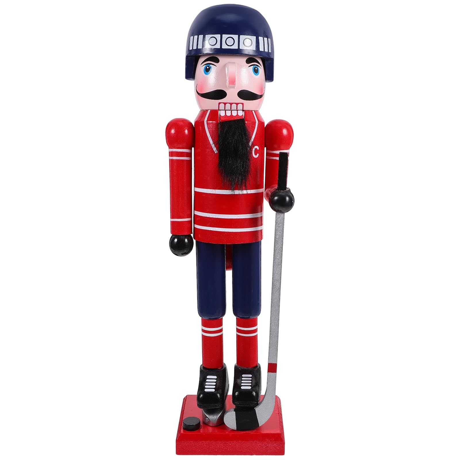 Casse-Noisette de Noël de Hockey en bois noble pour décoration