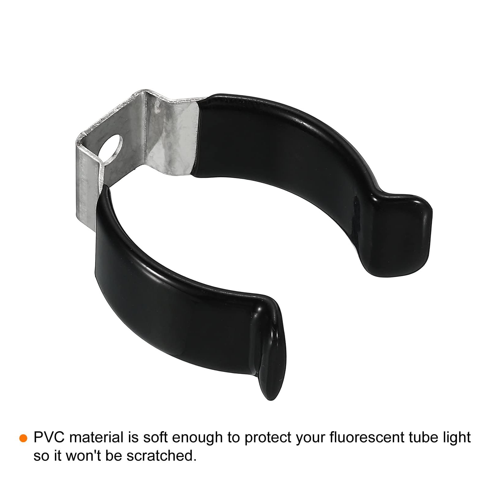 TOP-VIGOR 8Pcs T10 U Clips Holder Bracket for LED Light Bulb Mounting Bracket Support Stainless Steel Fluorescent Tube Holder Pipe Clamps Spring Holder Tool Clips to Prevent Sagging - Image 4