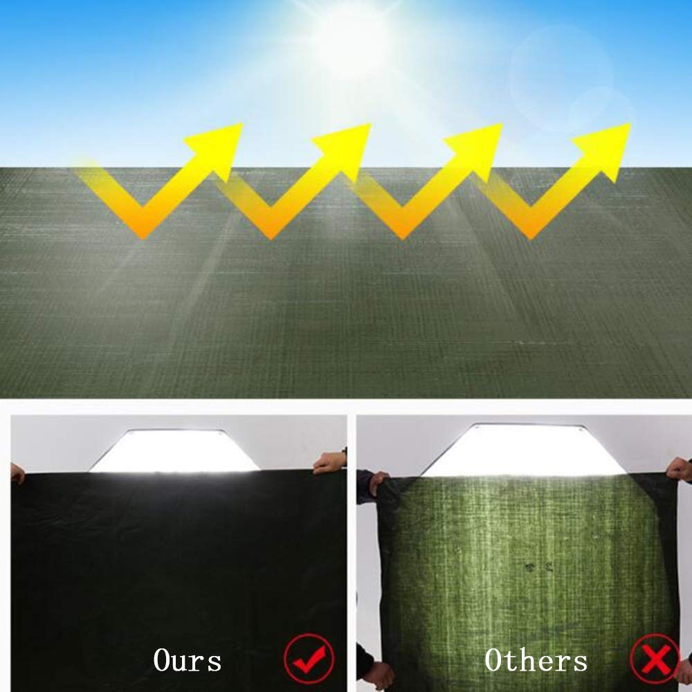 Grande Tela Cerata Resistente, Teloni, Panno Impermeabile ad Alta Densità e Antipioia - Tessuto in Plastica Spessa 180G / M²,3 × 7 M,3 × 7 M