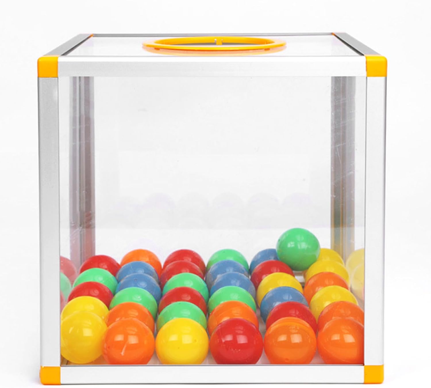 Raffle Box with Lid 25x25x25cm Acrylic Ballot Game Ticket Box for Party Events Wedding Lottery Draw