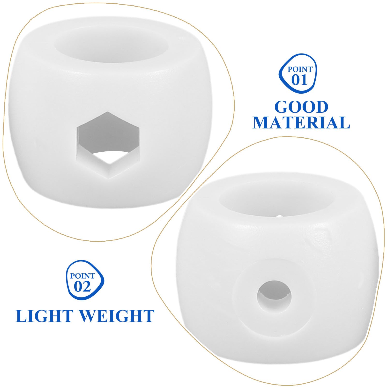 Anello di Arresto Bianco per Calcio Balilla da Tavolo in Abs, Set 4 Pezzi Facile da Installare, Ricambio per Macchine da Calcio Balilla Domestiche