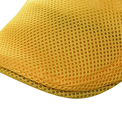 Image of VOBOOM Men Breathable Mesh Summer Hat Adjustable Newsboy Beret Ivy Cabbie Flat Cap