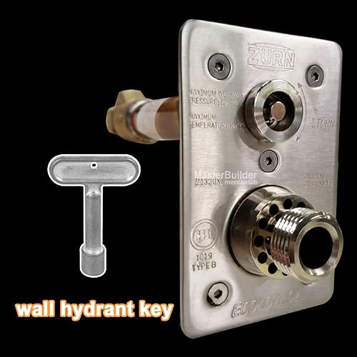 Miniatura 8 de P1300-PART-13-KEY Llave de boca de actualización para llave de grifo de agua ZURN para válvulas de hidrante y grifos de pared (plata)