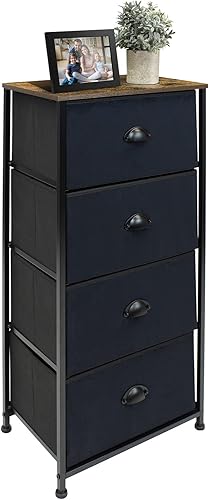 Vista 150 de Sorbus Cómoda de mesita de noche con 2 cajones de madera sintética, mesita de noche con almacenamiento para dormitorio, sala de estar, armario