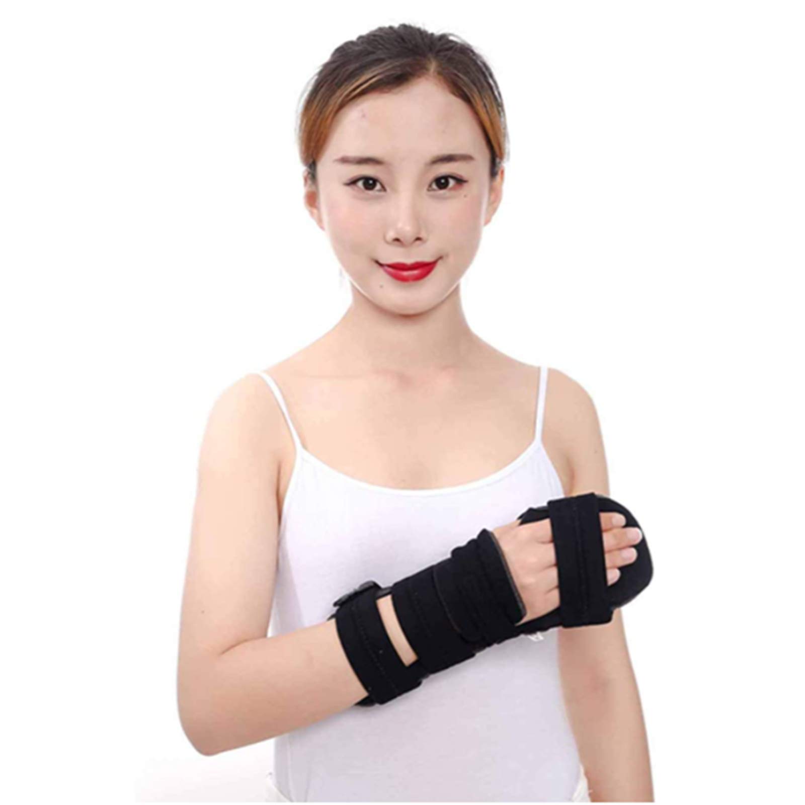 Férula De Mano En Reposo Muñequera Soporte para Dedos Banda De Fijación para Fracturas De Mano Adecuado para Fracturas De Mano Esguinces De Muñeca,Left,L