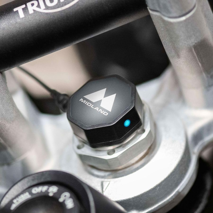 Midland BTT Button Pro C1238.01 - Bouton pour Communication Mains Libre sur Guidon de Moto, Compatible avec l'application BTTalk, sans Fils, résistant à l'eau