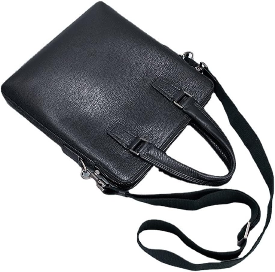 Cow Leather Men's Briefcase Bag Business Handbag Vertical Fashion Large Capacity