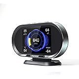 KONNWEI KW206 OBD2 HUD Digital Gauge for Cars, Smart Trip Computer and Engine Diagnostic Tool, Displays RPM, Coolant Temperature, Speed, Real-Time Data, Compatible with OBDII Vehicles 2003 & Newer