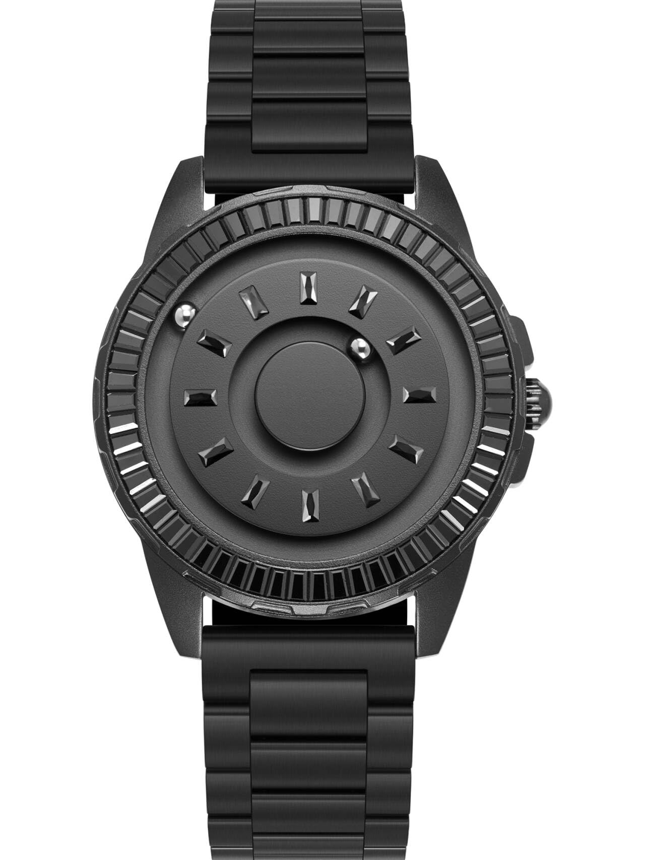 EUTOUR Ologio di Diamanti Magnetico Lusso Fashion Nessun Vetro Cuscinetto a Sfera Quarzo Orologi da Polso da Uomo Donna con Cinturino in Acciaio Inossidabile 42mm