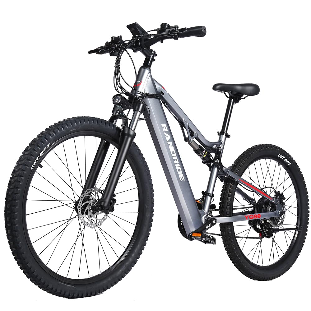 YG90 Bicicletta Elettrica Freno a Disco Idraulico Batteria Li-Ion 21 Velocità Telaio in Lega di Alluminio Bicicletta Assistenza
