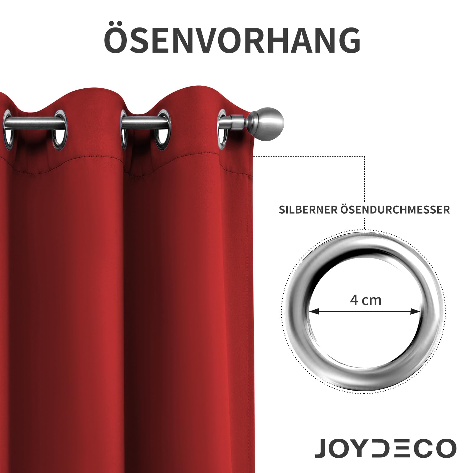 Joydeco Verdunkelungsvorhang in Sondergröße mit Ösen Gardinen – Bild 4