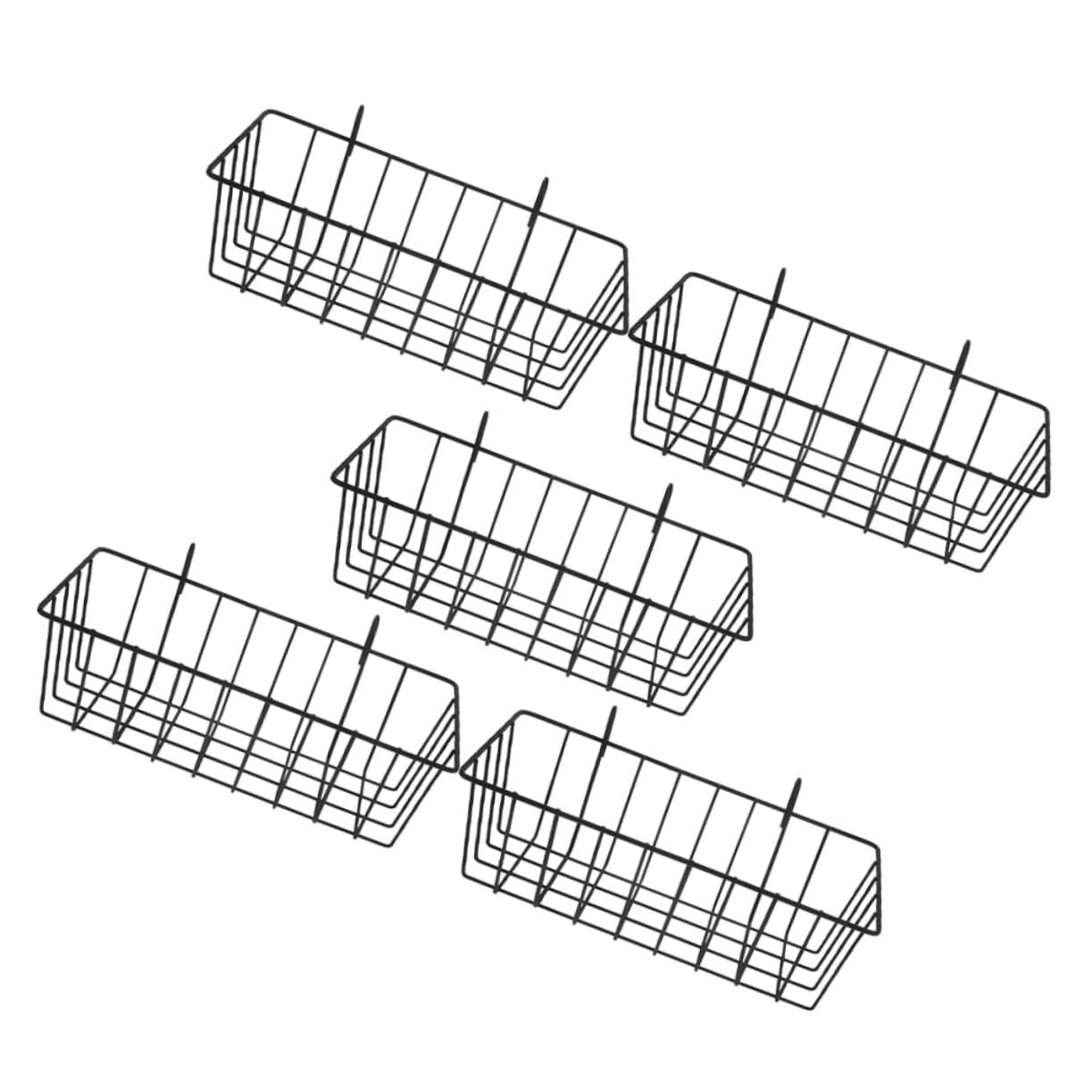 Râtelier à Foin pour Lapins en Fer Noir 5 Pièces pour Cage | Contrôle des Portions, Stable et Difficile à Déplacer, Adapté aux Chinchillas et Lapins en Intérieur