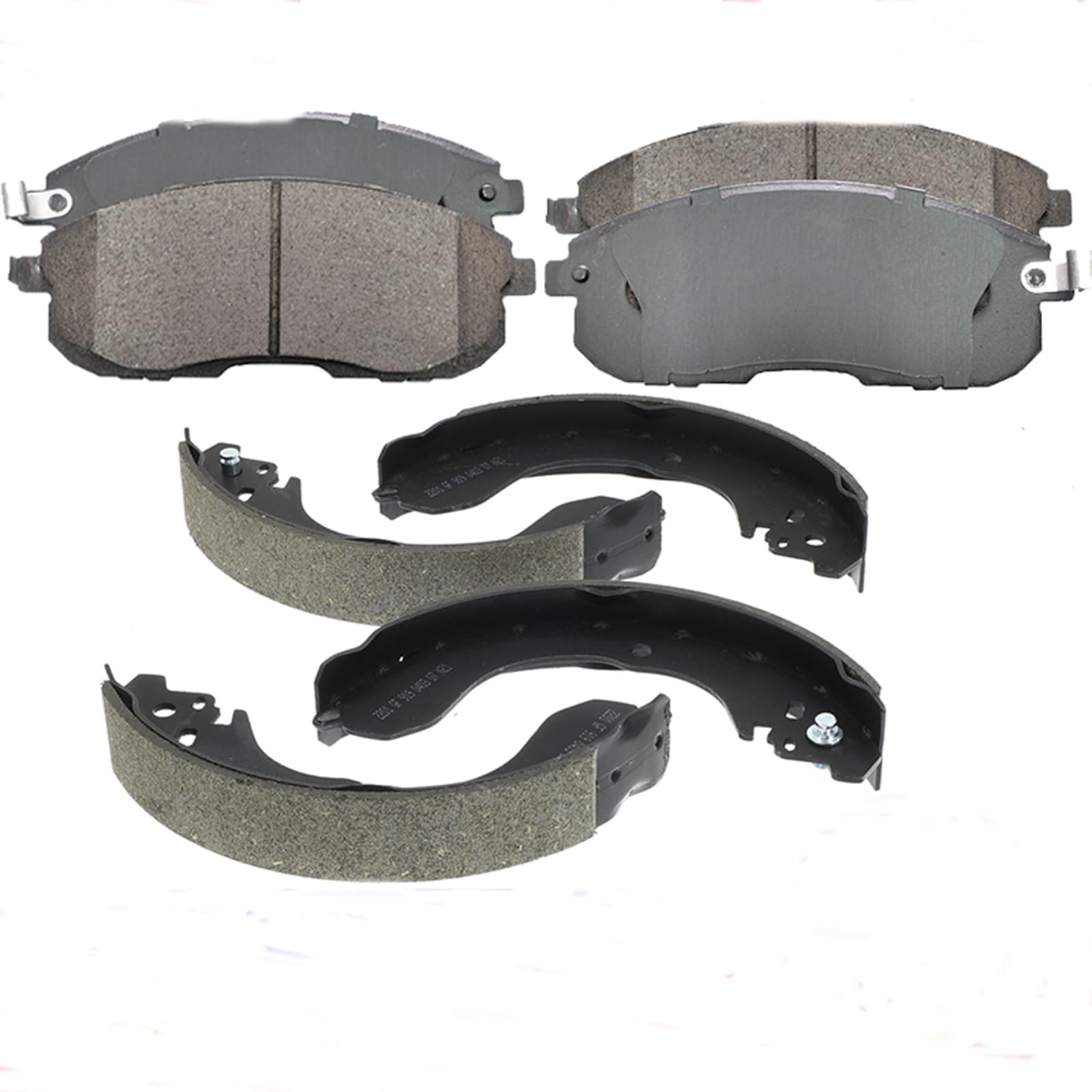 Photo 1 of ***MISSING FRONT BRAKE PADS*** EXPPOWER Replacement for Front Ceramic Brake Pads + Rear Shoes for 2007-2012 Nissan Cube Sentra Versa modles
