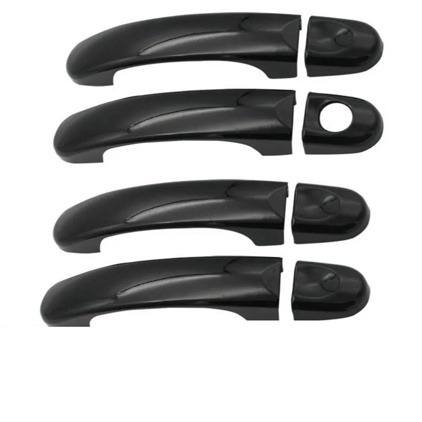 KJHOPY Car Door Handle Cover Exterior Trim Decoration for Touran for Caddy for T5 Transporter 2003-2015 Exterior Door Handle(Black)