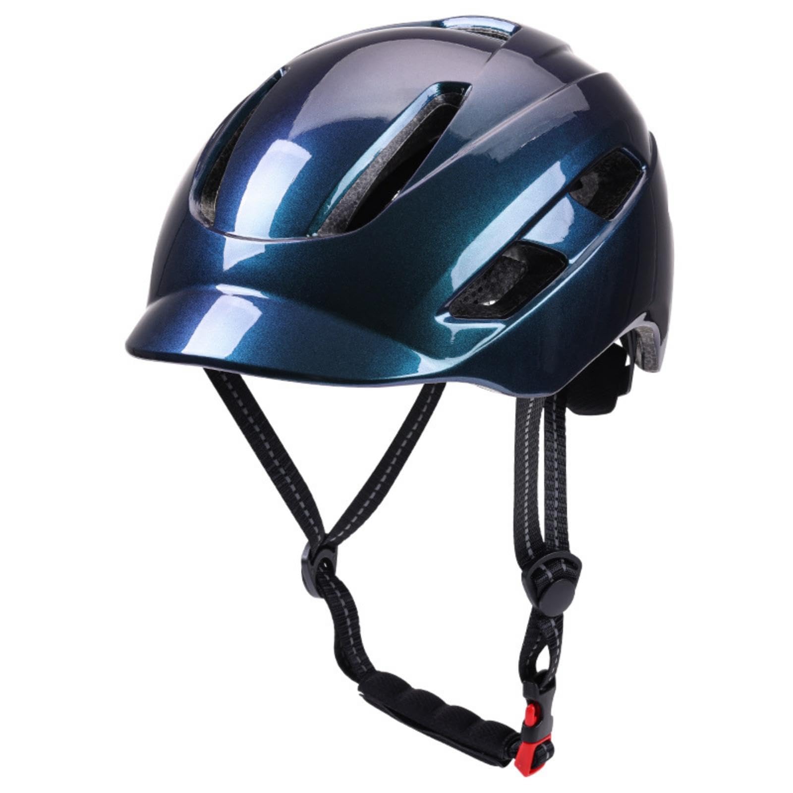 Adult Biking Helmet Removable Helmet with Visor Washable for Adults, Commuters Chameleon Green L 57-61cm-image-29