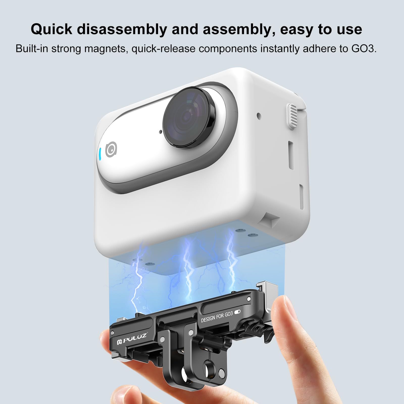 Support Magnétique Rapide AMagisn Pour Insta360 GO3S / GO3 - Montage Rapide - AG11