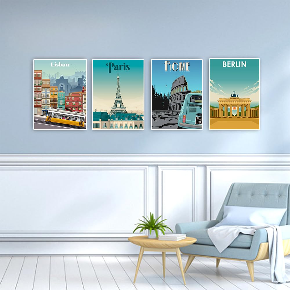 DCIDBEI 30x40CM||DCIDBE DIY 4 Pezzi 5D Diamond Painting Rotondo/Pittura
