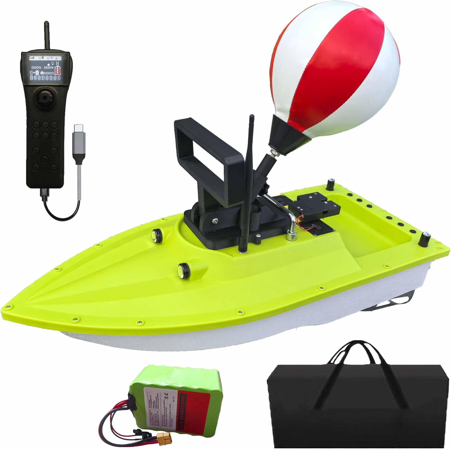 S80 Brushless Motor Super Speed Saltwater RC Fishing Bait Boat with GPS for Surf Fishing with 2 Line Releases