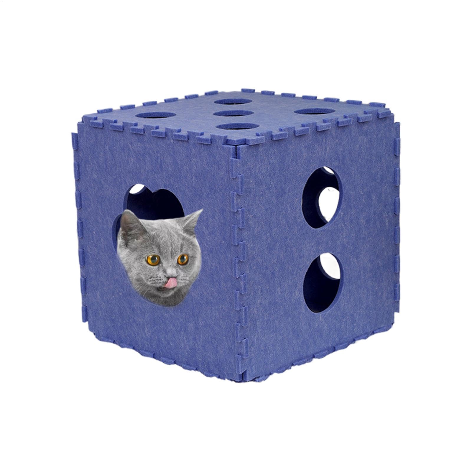para gatos, cueva para gatos de fieltro, de cama en forma de rompecabezas de fieltro | Escondite para gatos, casas y apartamentos para gatos, cubos para gatos para interiores, tabla de | Suave Cachorros y de 5 a 10 Kilogramos, para Juegos en Interiores y