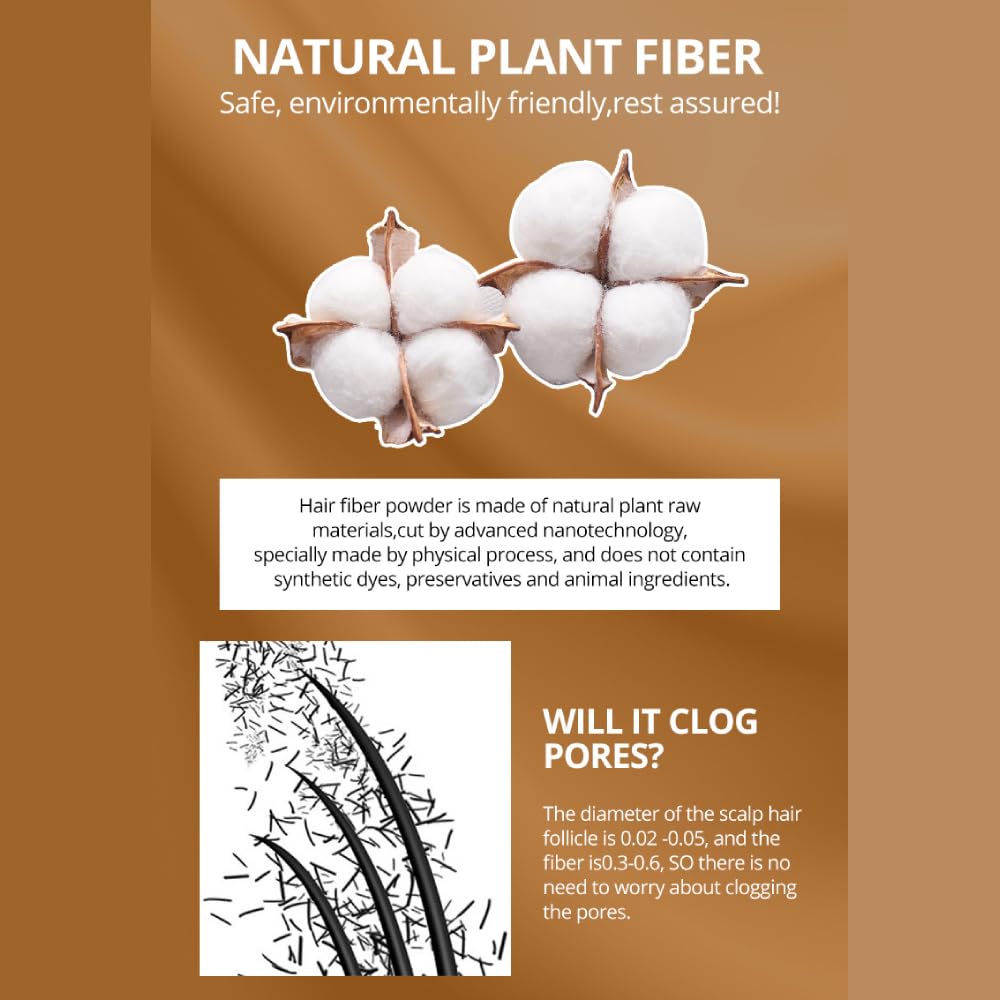DISAAR BEAUTY Hair Building Fibers Keratin Natural Brown Men Women 22g