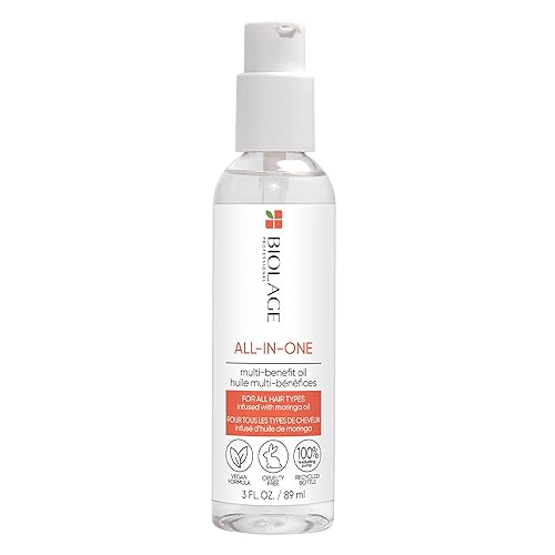 Miniatura 1 de Biolage Aceite multibeneficio todo en uno  Pre-champú y tratamiento sin enjuague  Suaviza, desenreda y controla el encrespamiento  Para todo tipo de