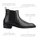 HAYES LONDON Chelsea Boots for Man | Crust Leather Black Ankle Boots | Cuban Heel Pointed Toe Stylish Formal & Casual Boots for Men | Slip-On Elastic Side Panel (Kingsley) 6 gallery image