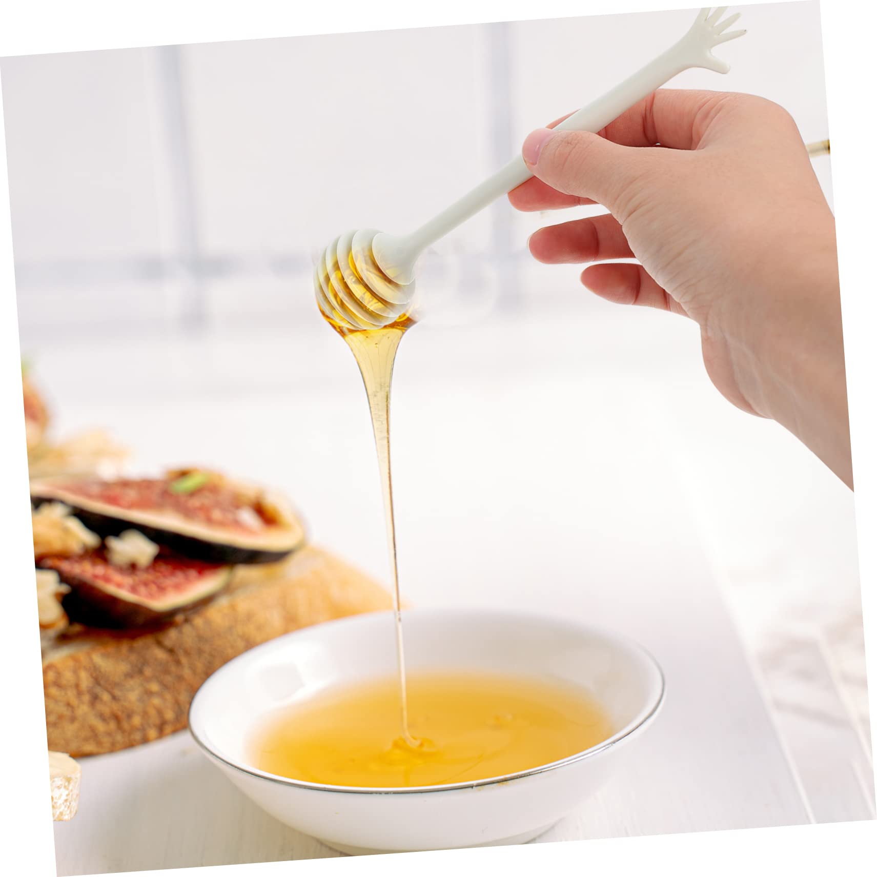 Alipis 4pcs Honey Dipper Sticks Food-grade Honey Stirring Rods Practical Tools for Home and Restaurant Use Easy to Clean Multipurpose Kitchen Accessories