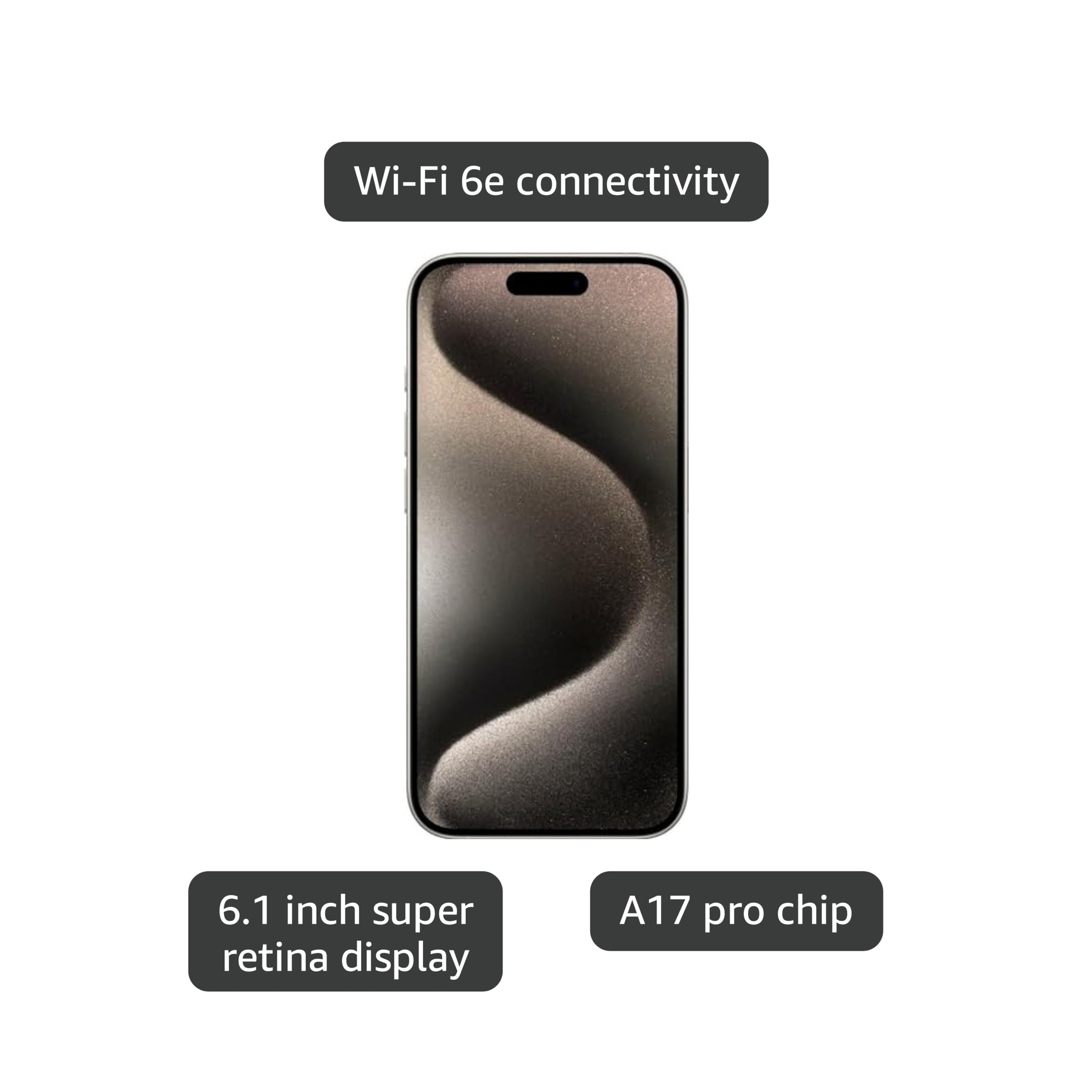 Amazon.com: Apple iPhone 15 Pro, 128GB, Natural Titanium - AT&T