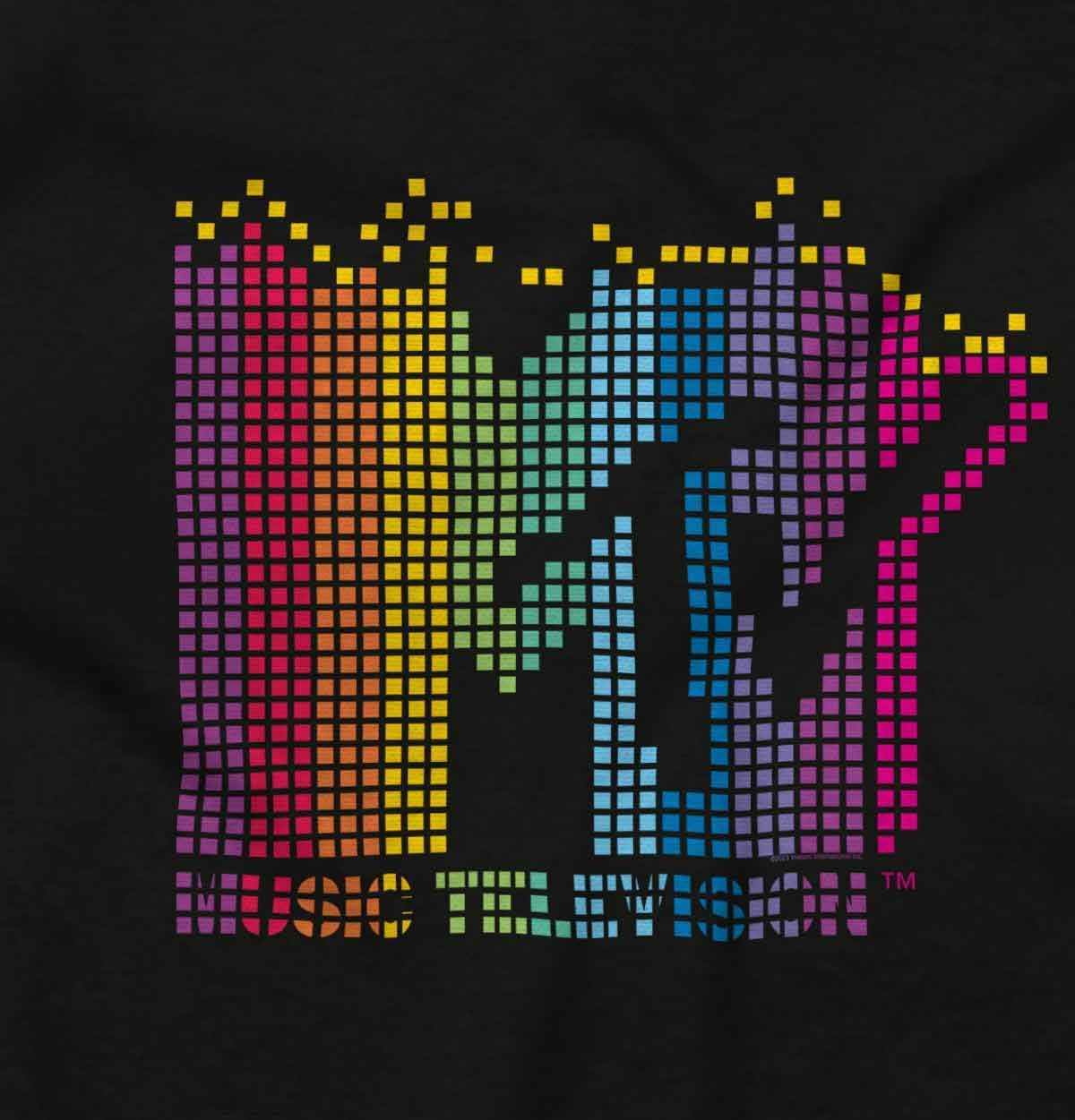 Retro MTV Colorful Pixel Art Logo Toddler Boy Girl T Shirt