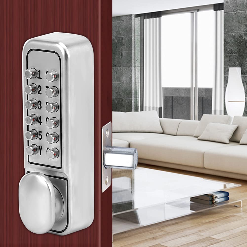 Blocco Password Meccanico, Materiale in Lega di Zinco, Lucchetto a Combinazione 1-11 Cifre, Impermeabile, Non Necessita di Alimentazione a Batteria, Funzionamento Semplice,