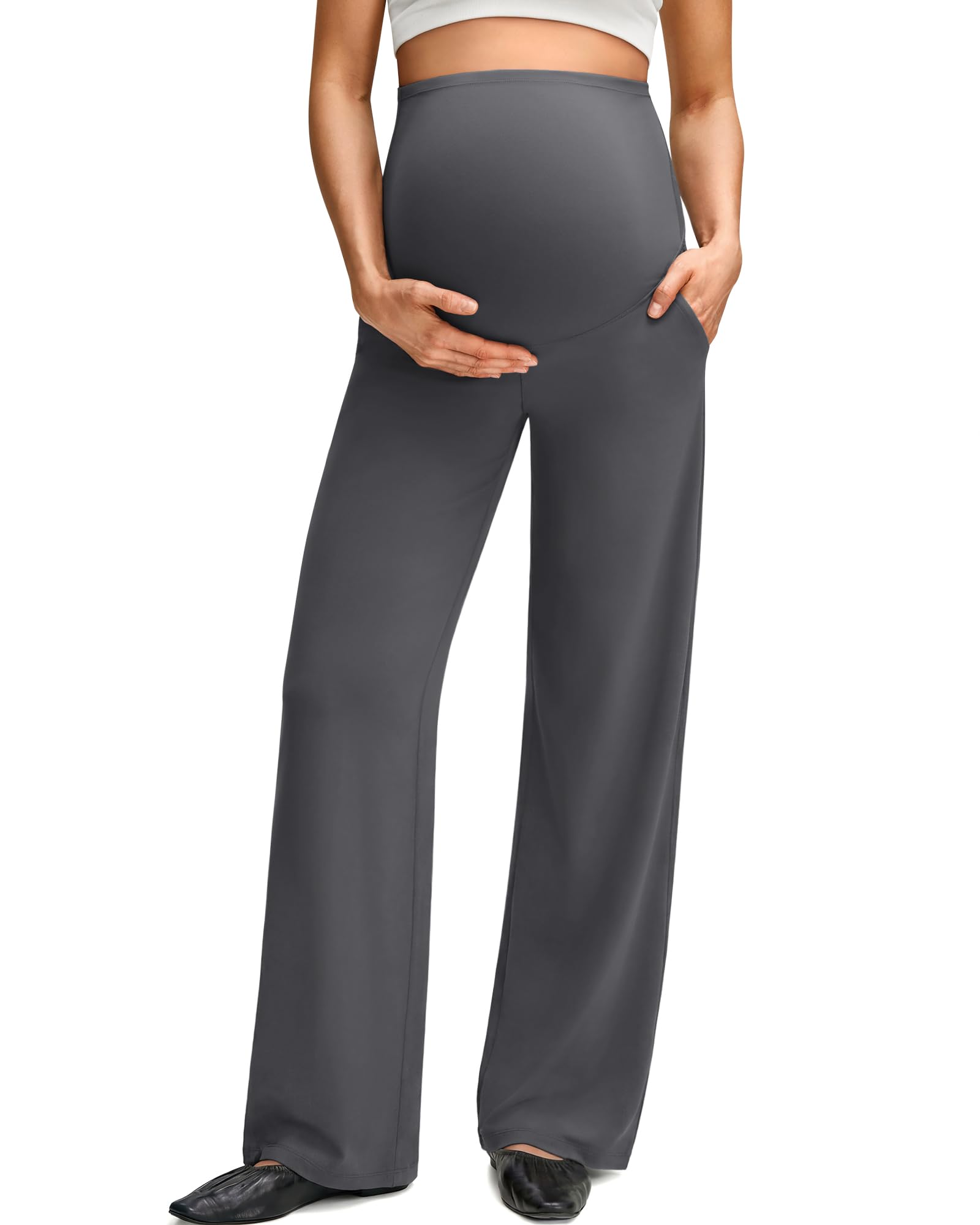 G4Free BareFeel Maternity Pants Over the Belly Pregnancy Trousers for Work