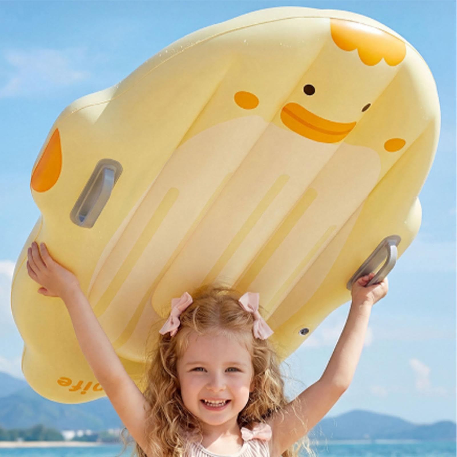 Tavola galleggiante gonfiabile per bambini, 100 cm x 70 cm | Tavola d'acqua galleggiante per bambini, ragazze, adolescenti, estate, laghetto, mare, giardino e