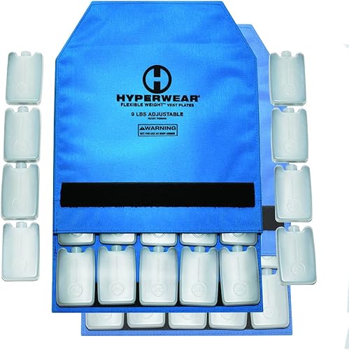 Miniatura 5 de HYPERWEAR Chaleco con peso TAC HYPER fabricado en Estados Unidos, con peso incluido, placas de chaleco de peso flexible, chaleco de peso ajustable,